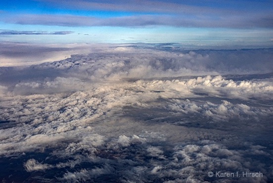 Aerial of cloud formations